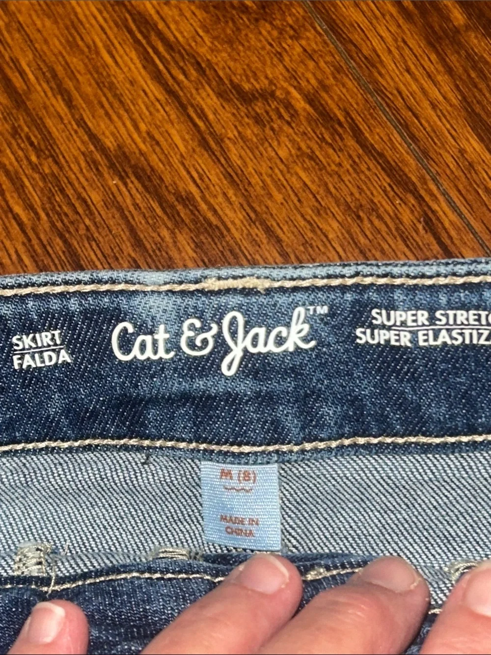 Cat & Jack Girls' Three-Piece Shirt, Denim Jacket and Skirt Set - Blue